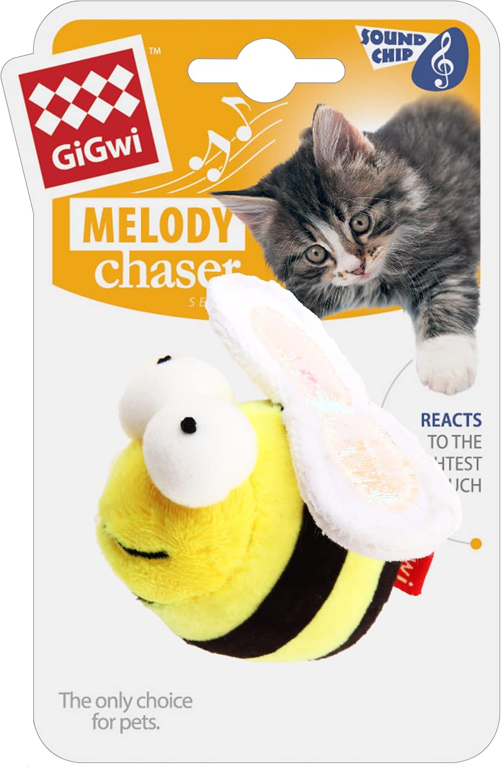 GiGwi Melody Chaser Bee Sound Cat Toy