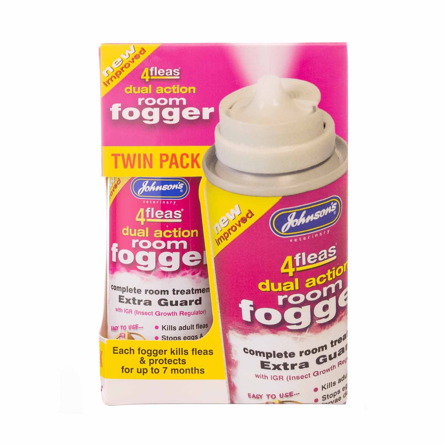 Johnsons 4Fleas Dual Action Room Fogger Twin Pack