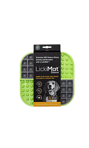 LickiMat Combo Slomo Cat Slow Feeder - Green - 20x20cm