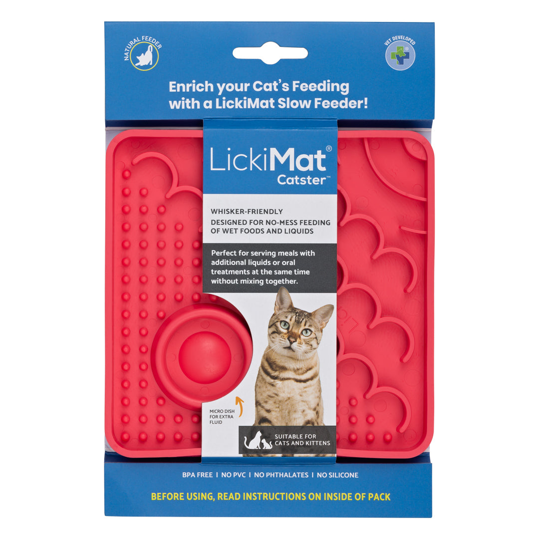 LickiMat Catster Kitty Slow Feeder - Pink - 15x15cm