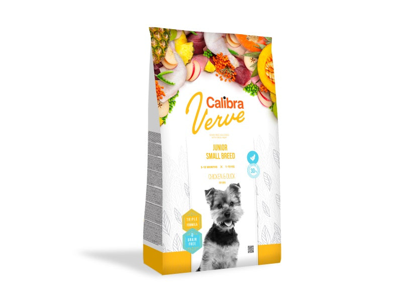 Calibra Verve Gluten Free Small Breed Junior Dry Dog Food - Chicken & Duck