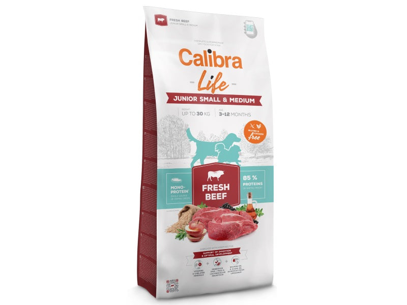 Calibra Life Small / Medium Breed Junior Dry Dog Food - Fresh Beef