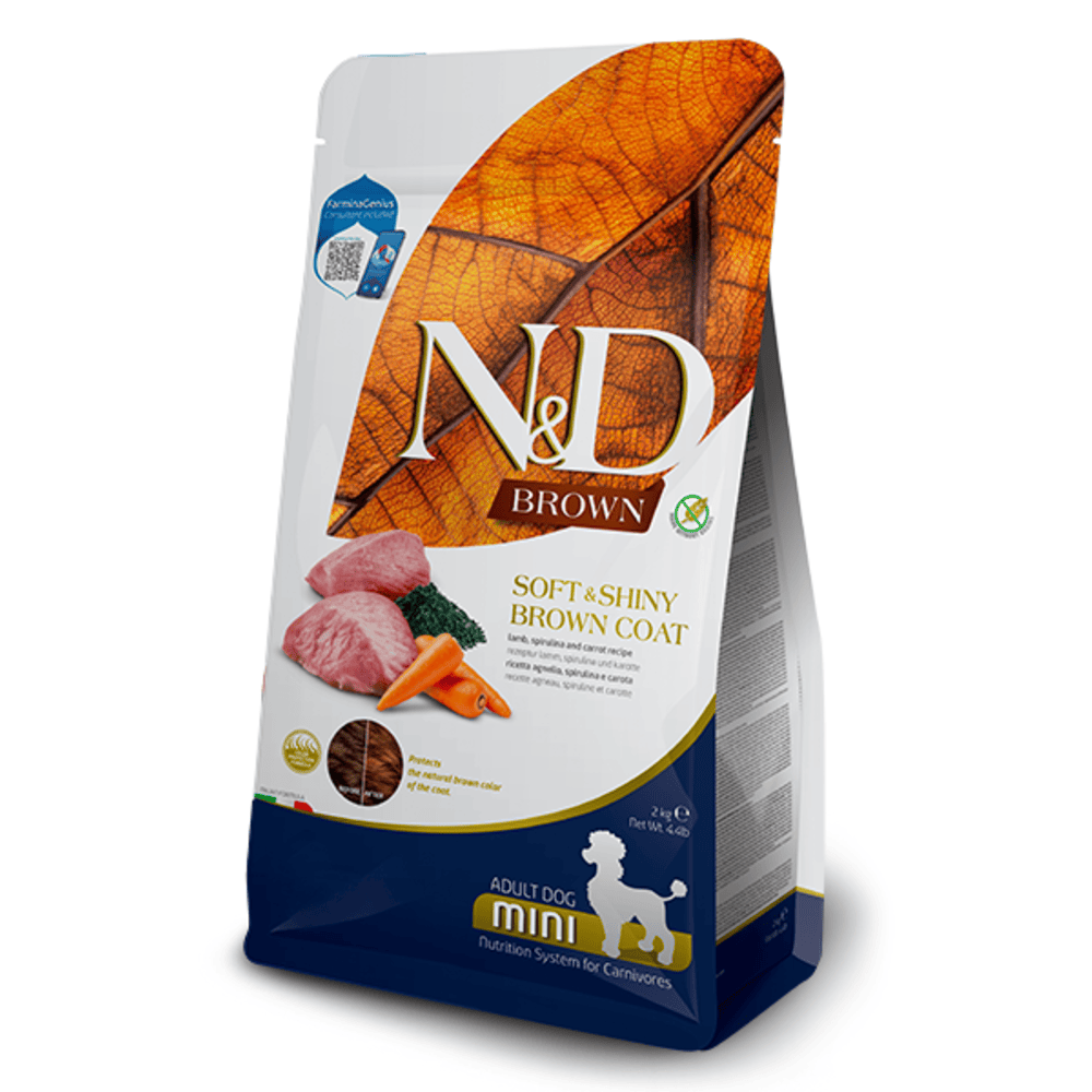 Farmina N&D Brown Adult Mini Dry Dog Food - Lamb