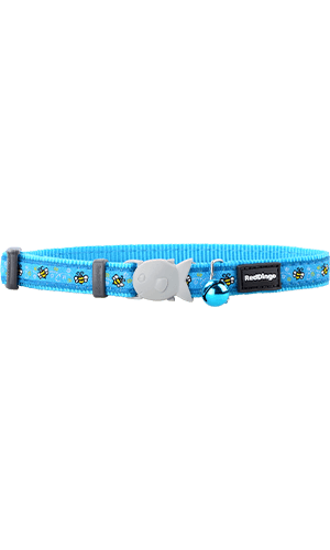 Bumble Bee Cat Collar - Turquoise