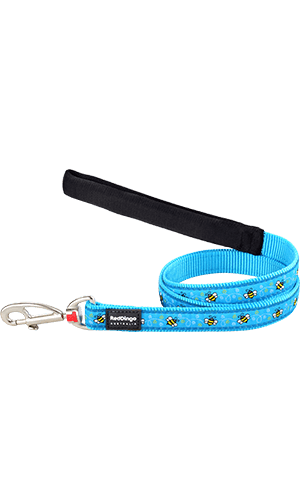 Bumble Bee Dog Lead - Turquoise