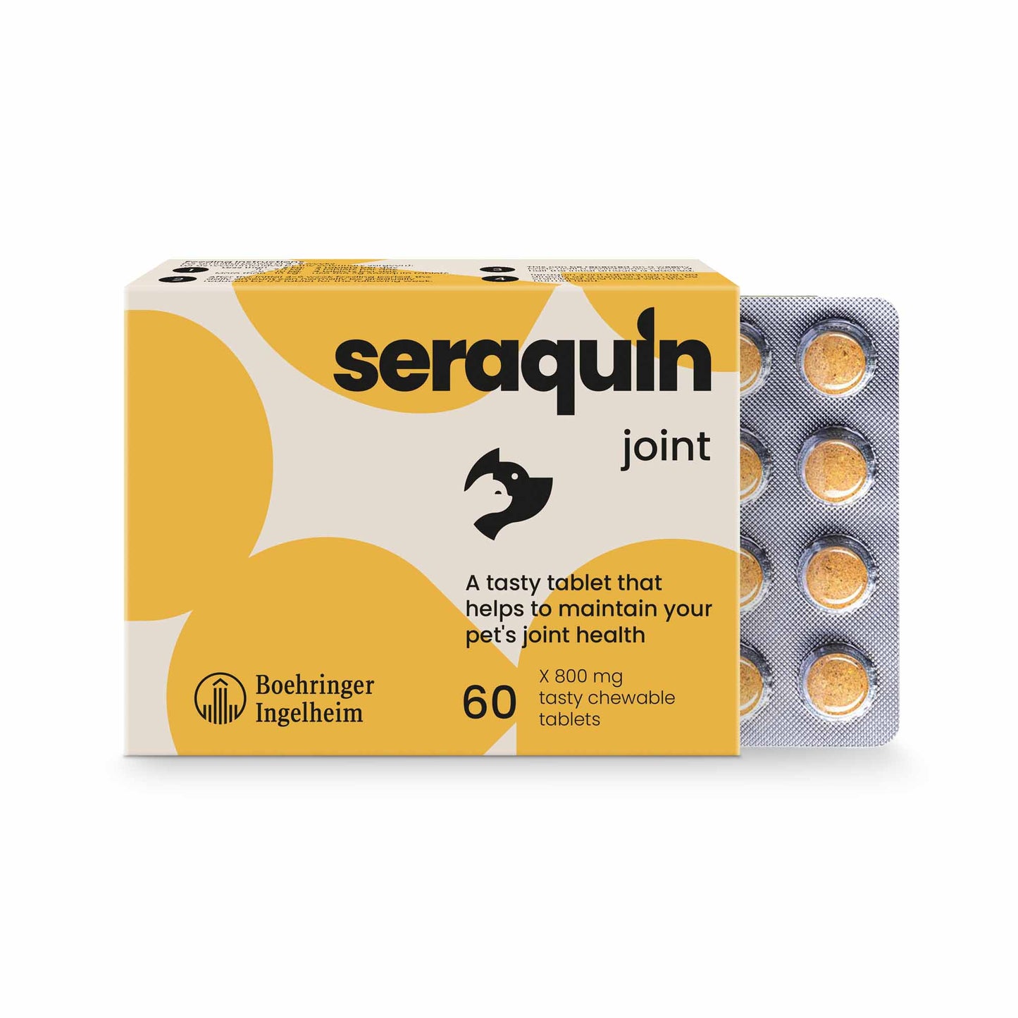 Seraquin® Joint 800mg Tablets for Cats & Small Dogs under 10kg - 60 Pack