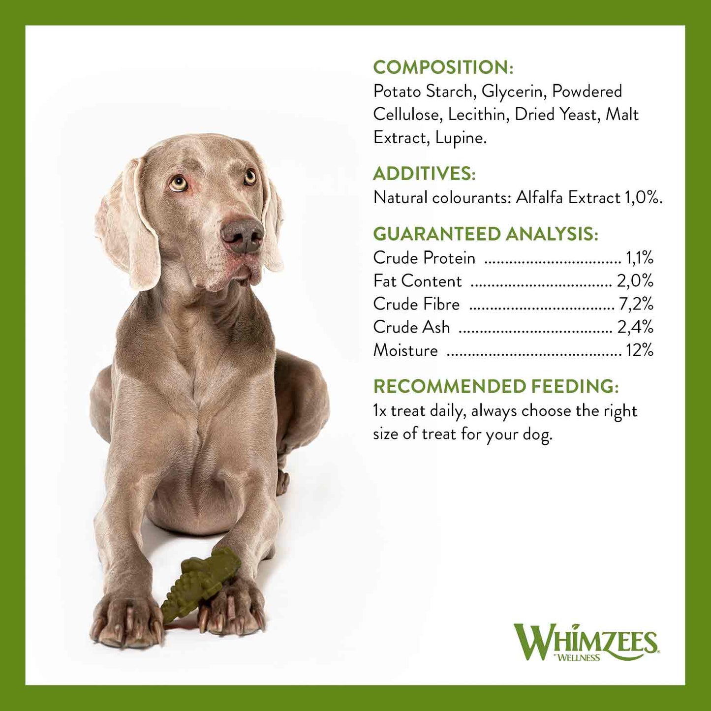 WHIMZEES Alligator Medium Dental Chew Dog Treat - 12 pack