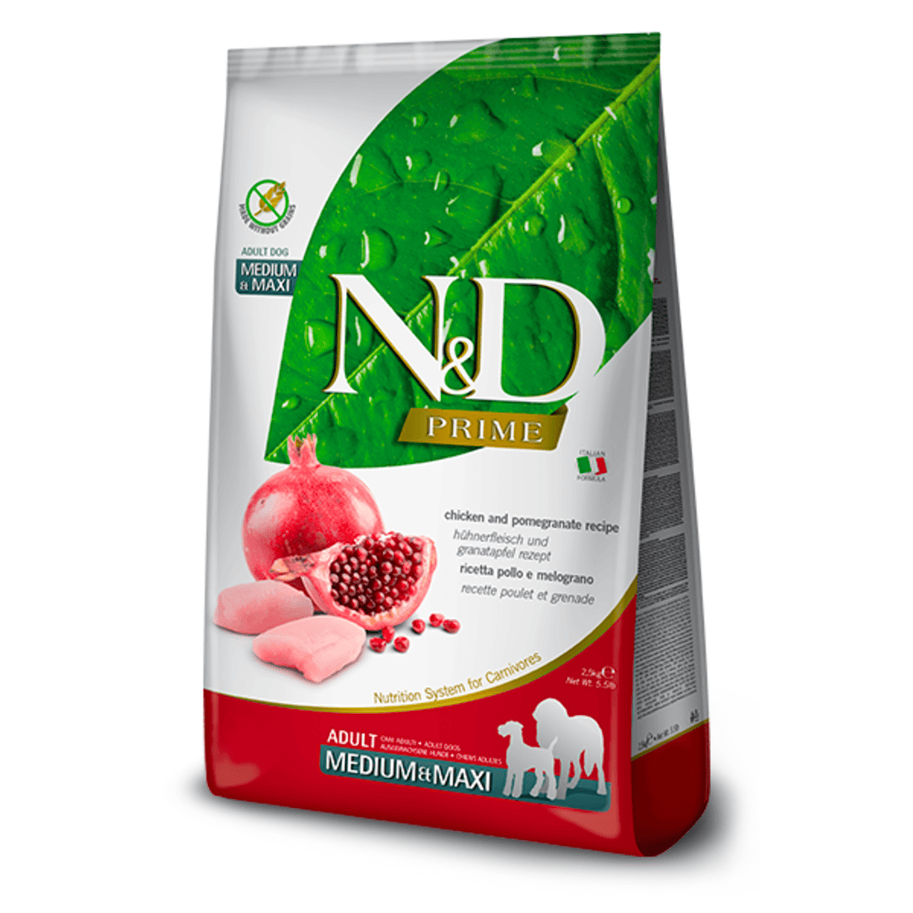 Farmina N&D Prime Adult Medium/Maxi Dry Dog Food - Chicken & Pomegranate