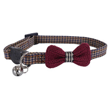 Rosewood Catwalk Collection Burgundy Bow Dogtooth Cat Collar