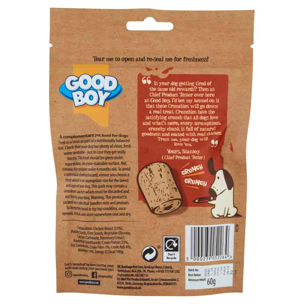 Good Boy Crunchies Minis Dog Treats - Small Breed - Chicken - 60g
