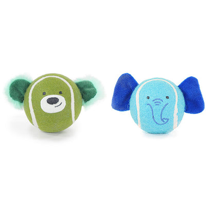 Battersean Rubber Ball Animals Dog Toy - 2 Pack