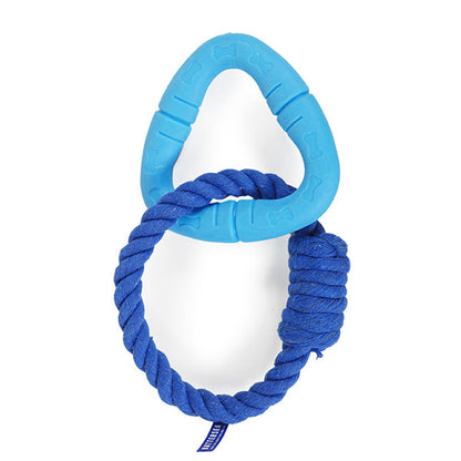Battersea Rope & Rubber Triangle Dog Toy