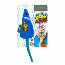 BAM! Catnip Mouse Cat Toy - Blue