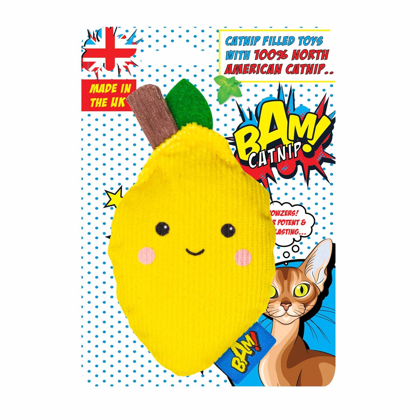 BAM! Catnip Lisa Lemon Cat Toy