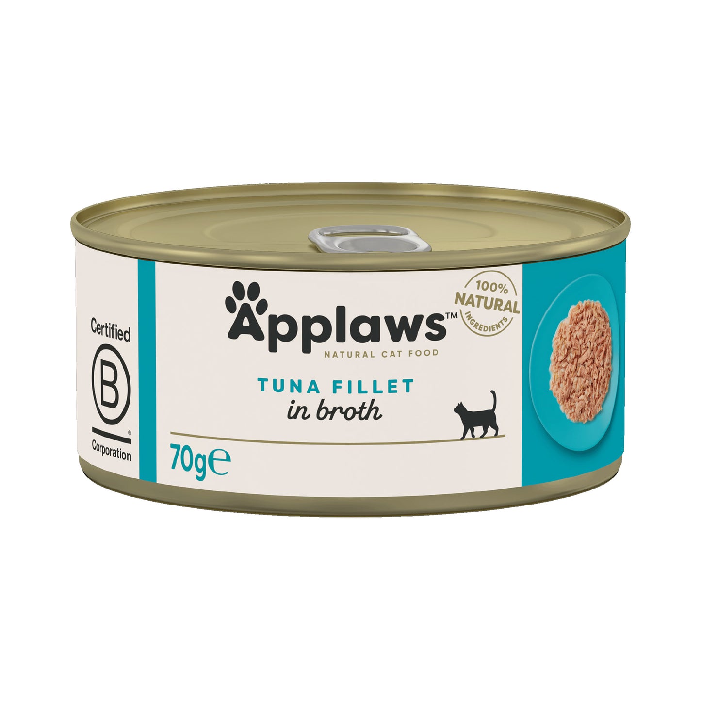 Applaws Adult Wet Cat Food in Broth - Tuna Fillet - 24x70g Cans