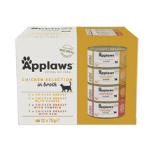Applaws Adult Wet Cat Food in Broth - Chicken Selection - 12x70g Cans
