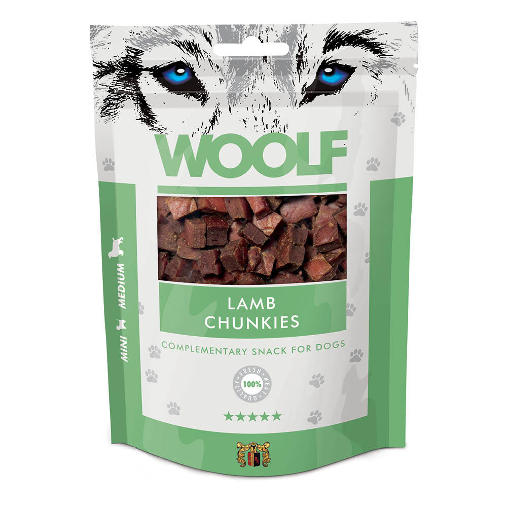 Woolf Lamb Chunkies Dog Snacks - 100g