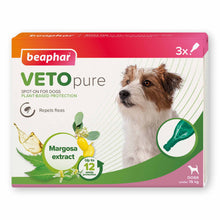 Beaphar VETOpure Plant-Based Flea Spot-On for Dogs under 15kg - 3 Pipettes
