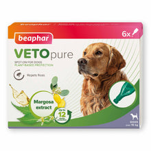 Beaphar VETOpure Plant-Based Flea Spot-On for Dogs over 15kg - 6 Pipettes