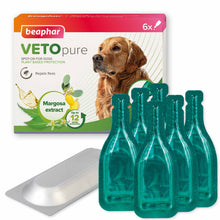 Beaphar VETOpure Plant-Based Flea Spot-On for Dogs over 15kg - 6 Pipettes