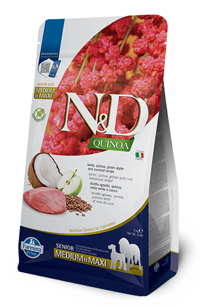 Farmina N&D Quinoa Adult Medium/Maxi Dry Dog Food - Lamb, Apple & Coconut