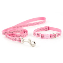 Ancol Small Bite Paw & Bone Collar & Lead Set - 20-30cm - Pink
