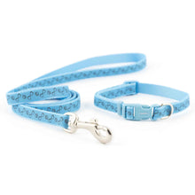 Ancol Small Bite Paw & Bone Collar & Lead Set - 20-30cm - Blue