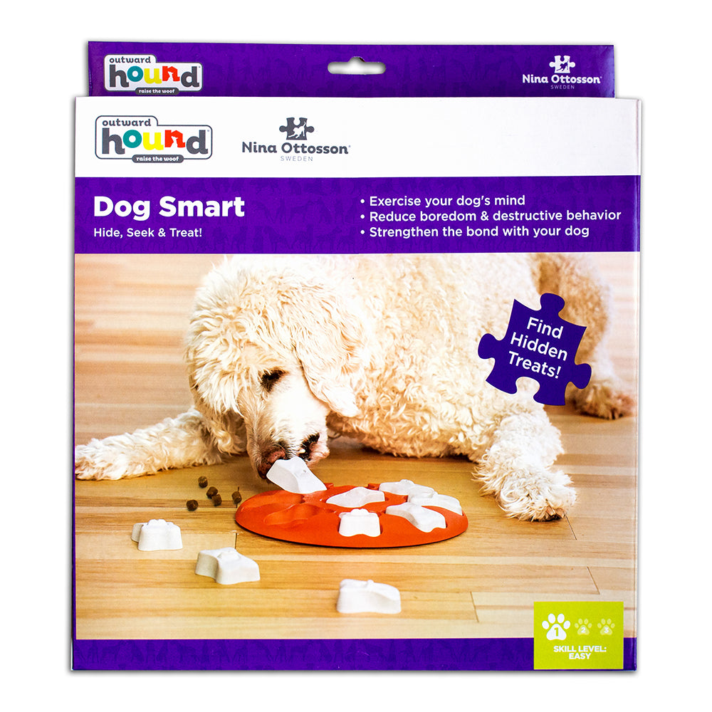 Nina Ottoson Interactive Dog Treat Puzzle - Smart - Orange