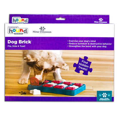 Nina Ottoson Interactive Dog Treat Puzzle - Brick