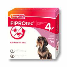 Beaphar FIPROtec Flea & Tick Spot on for Small Dogs - 4 pack