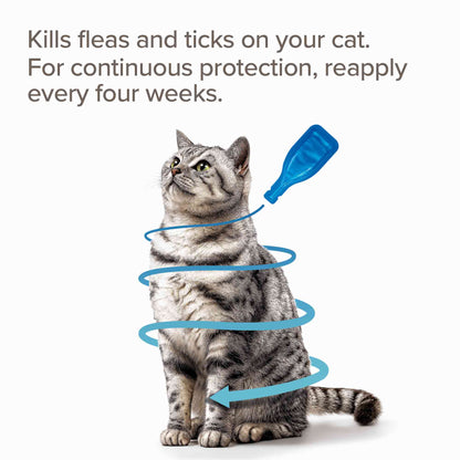 Beaphar FIPROtec Flea & Tick Spot On for Cats - 4 pack