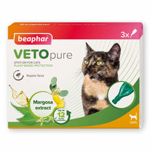 Beaphar VETOpure Flea Spot-On Repellent for Cats - 3x1ml Pipettes