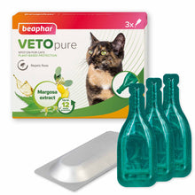 Beaphar VETOpure Flea Spot-On Repellent for Cats - 3x1ml Pipettes