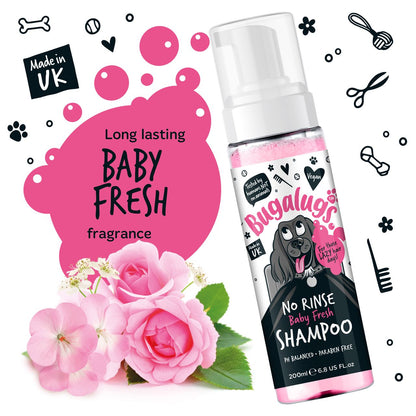 Bugalugs No Rinse Baby Fresh Dog Shampoo - 200ml