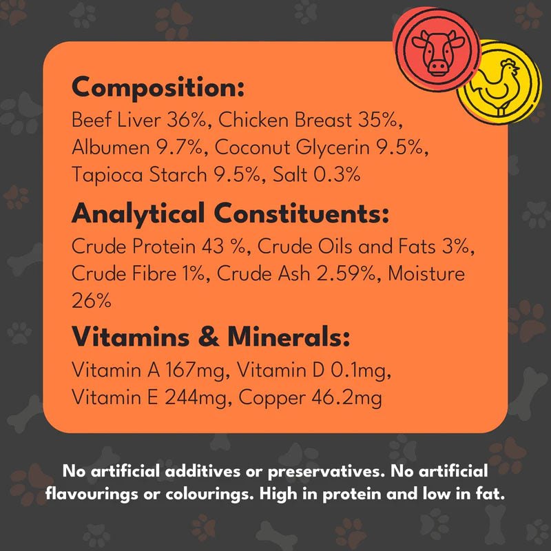 Pet Munchies Dog Training Treats - Liver & Chicken - 50g