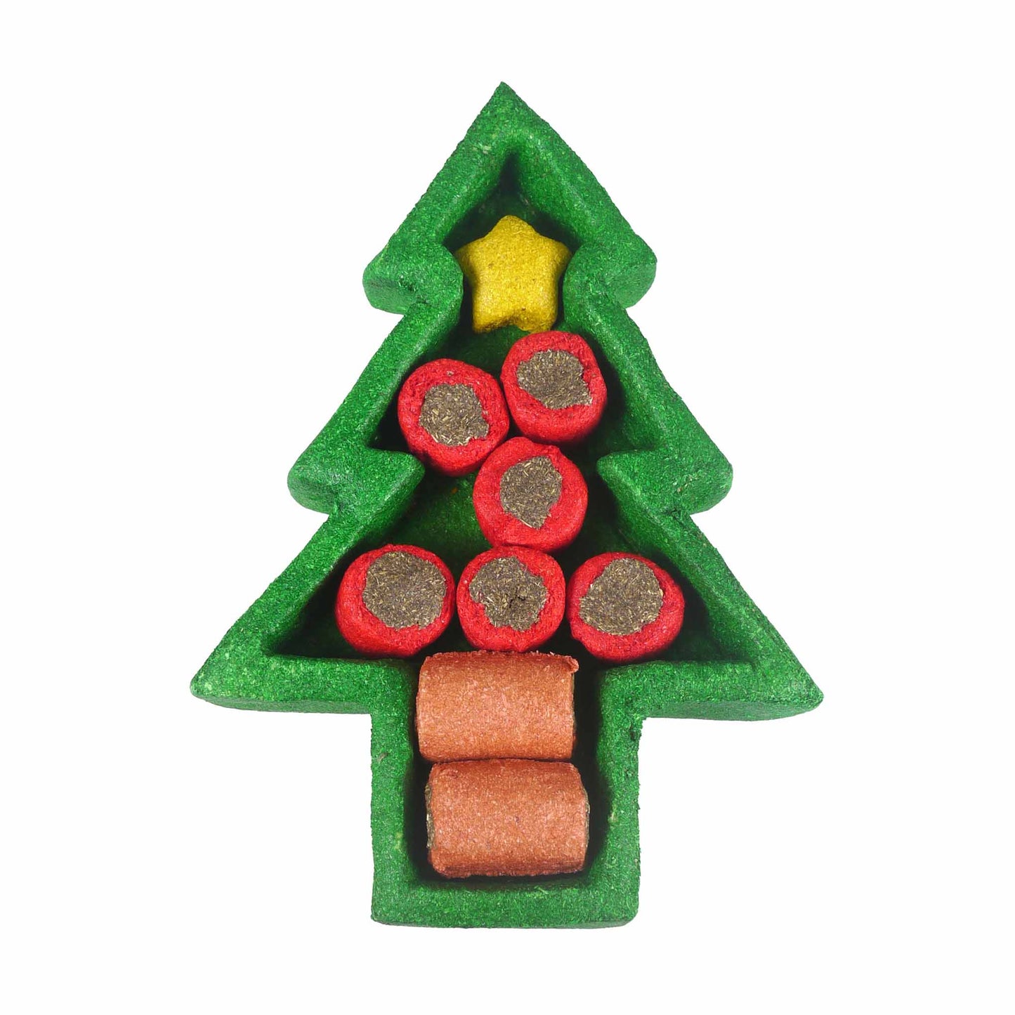 Rosewood Cupid & Comet Christmas Puzzle Tree Toy & Gnaw for Small Animals