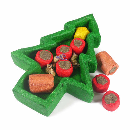 Rosewood Cupid & Comet Christmas Puzzle Tree Toy & Gnaw for Small Animals
