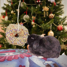 Rosewood Naturals Winter Flower 'n Hay Wreath Hanging Treat for Small Animals