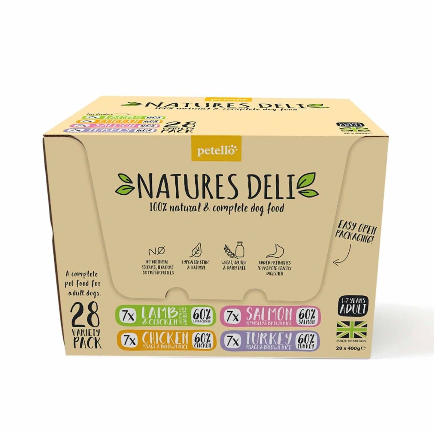 Natures Deli Adult Wet Dog Food - Variety Pack - 28x400g trays