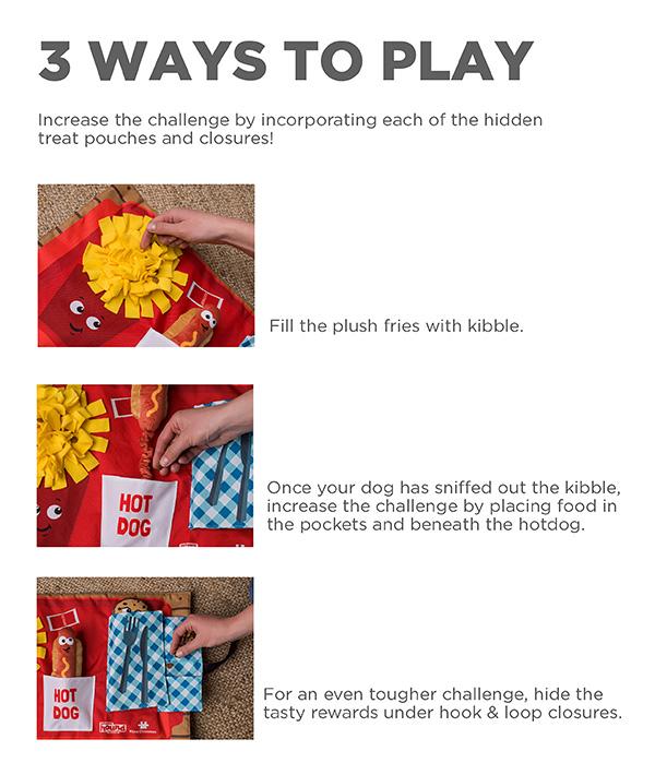 Nina Ottosson Interactive Dog Activity Matz - Fast Food Fun Mat