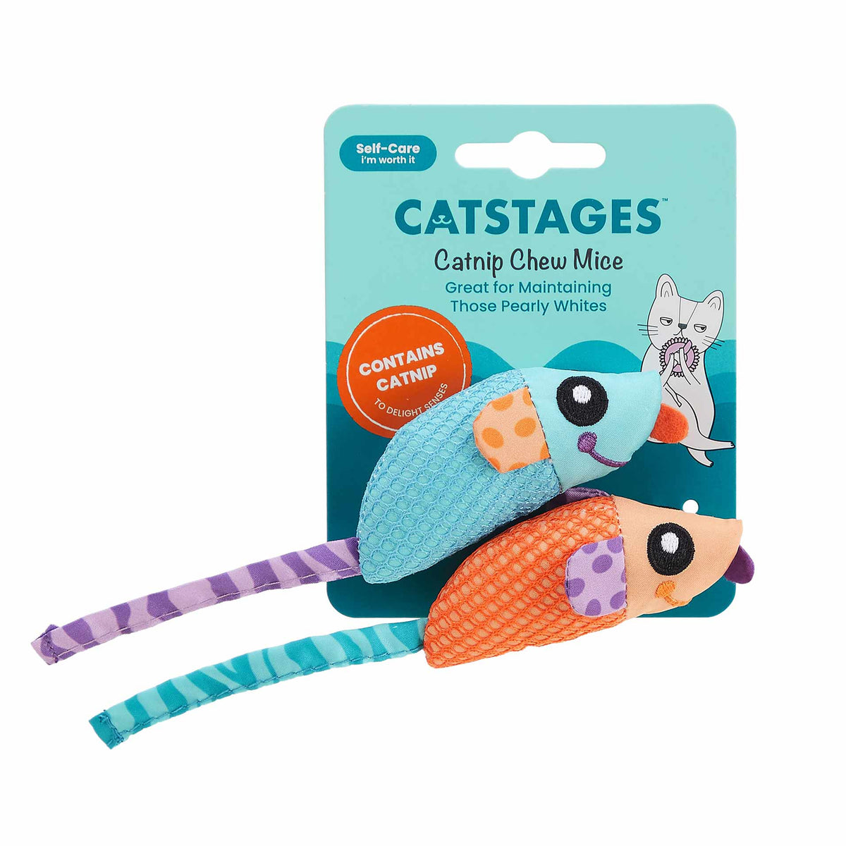 Nina Ottosson Catstages Catnip Chew Mice Cat Toy