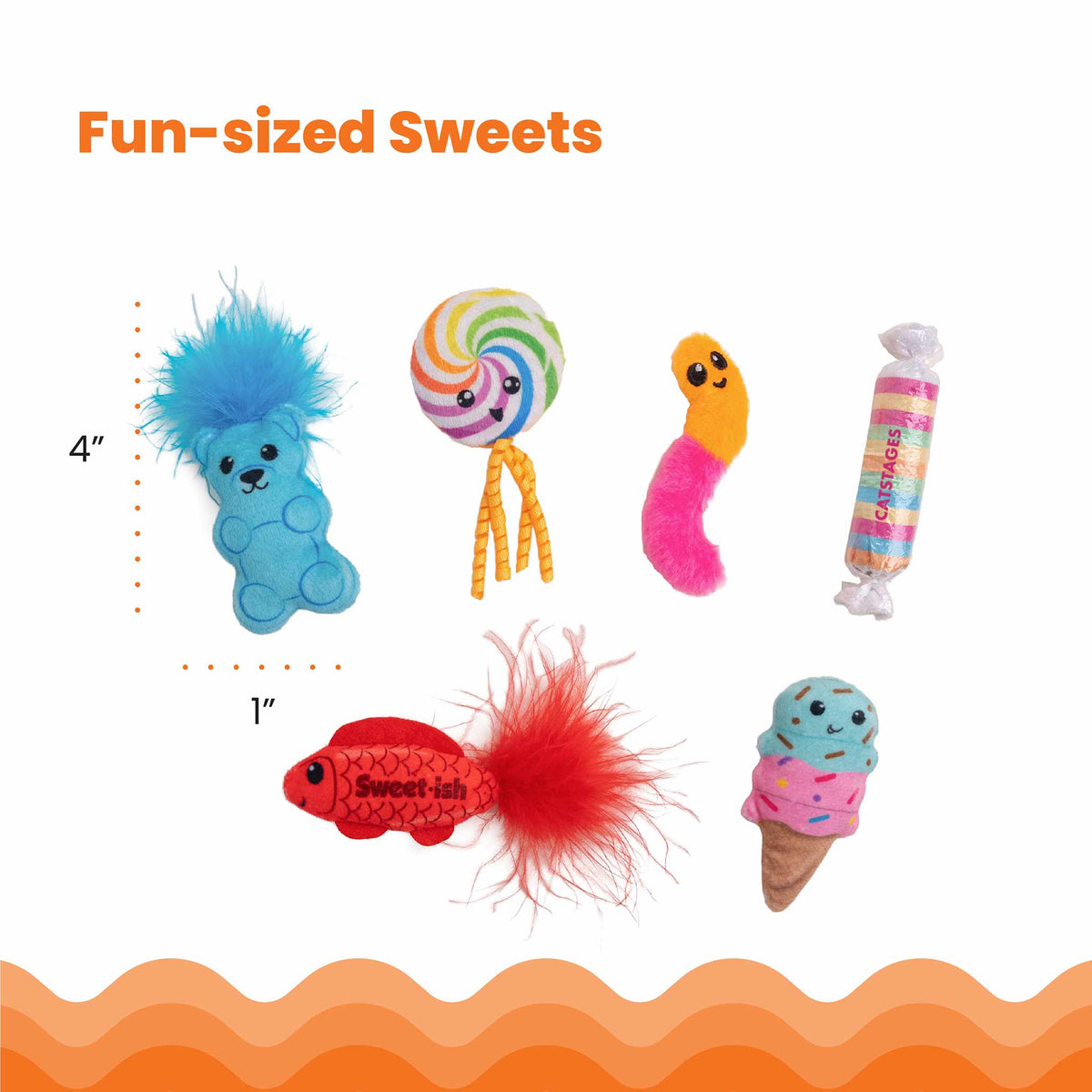 Nina Ottosson Catstages Kitty Sweet TreatsCat Toys - 6 Pack