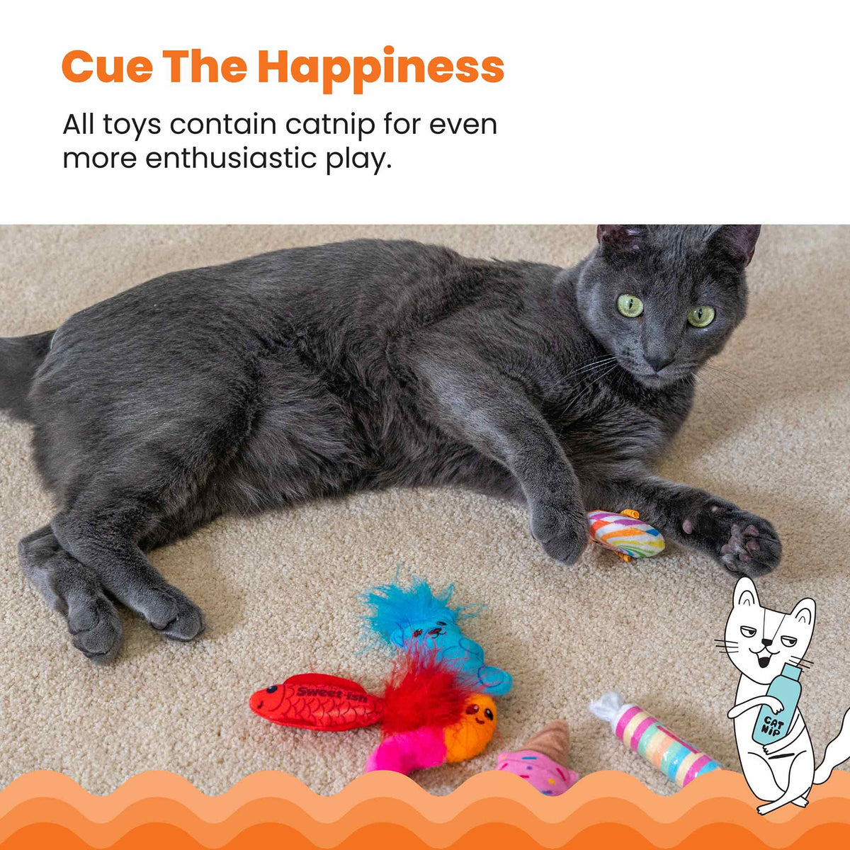 Nina Ottosson Catstages Kitty Sweet TreatsCat Toys - 6 Pack