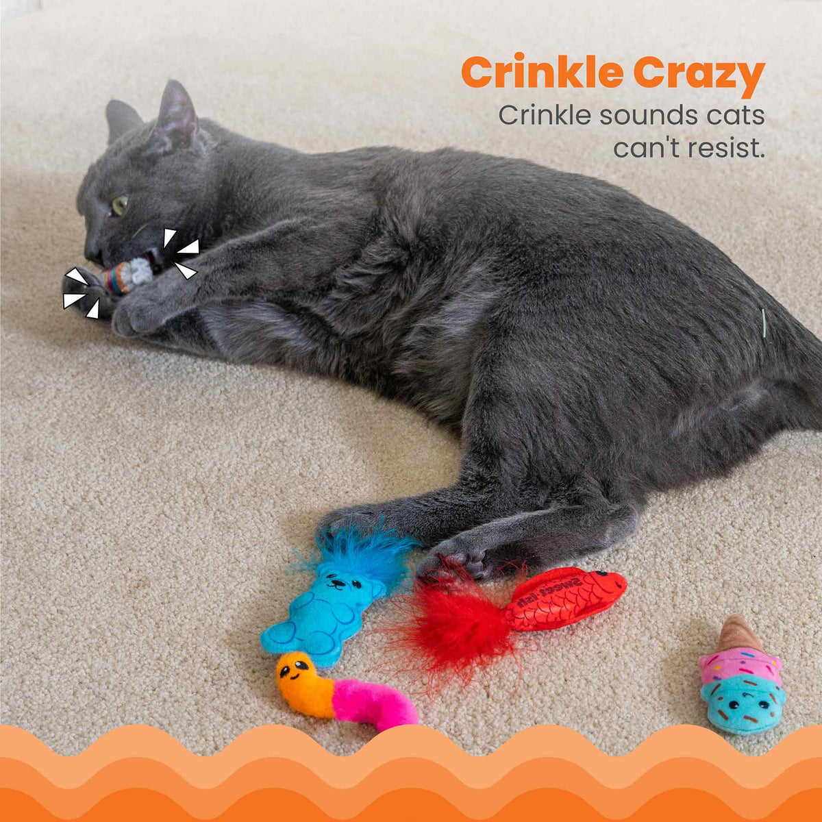 Nina Ottosson Catstages Kitty Sweet TreatsCat Toys - 6 Pack