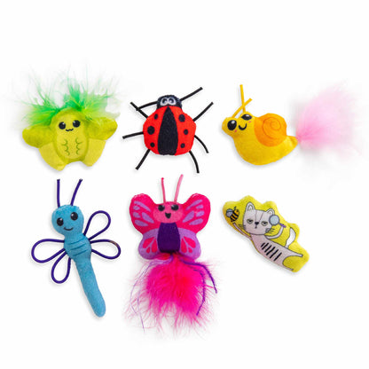 Nina Ottosson Catstages Cute as a Bug Cat Toys - 6 Pack
