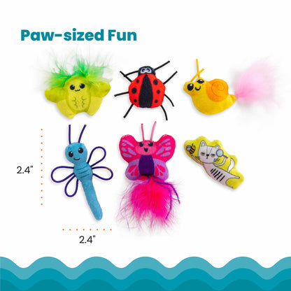 Nina Ottosson Catstages Cute as a Bug Cat Toys - 6 Pack