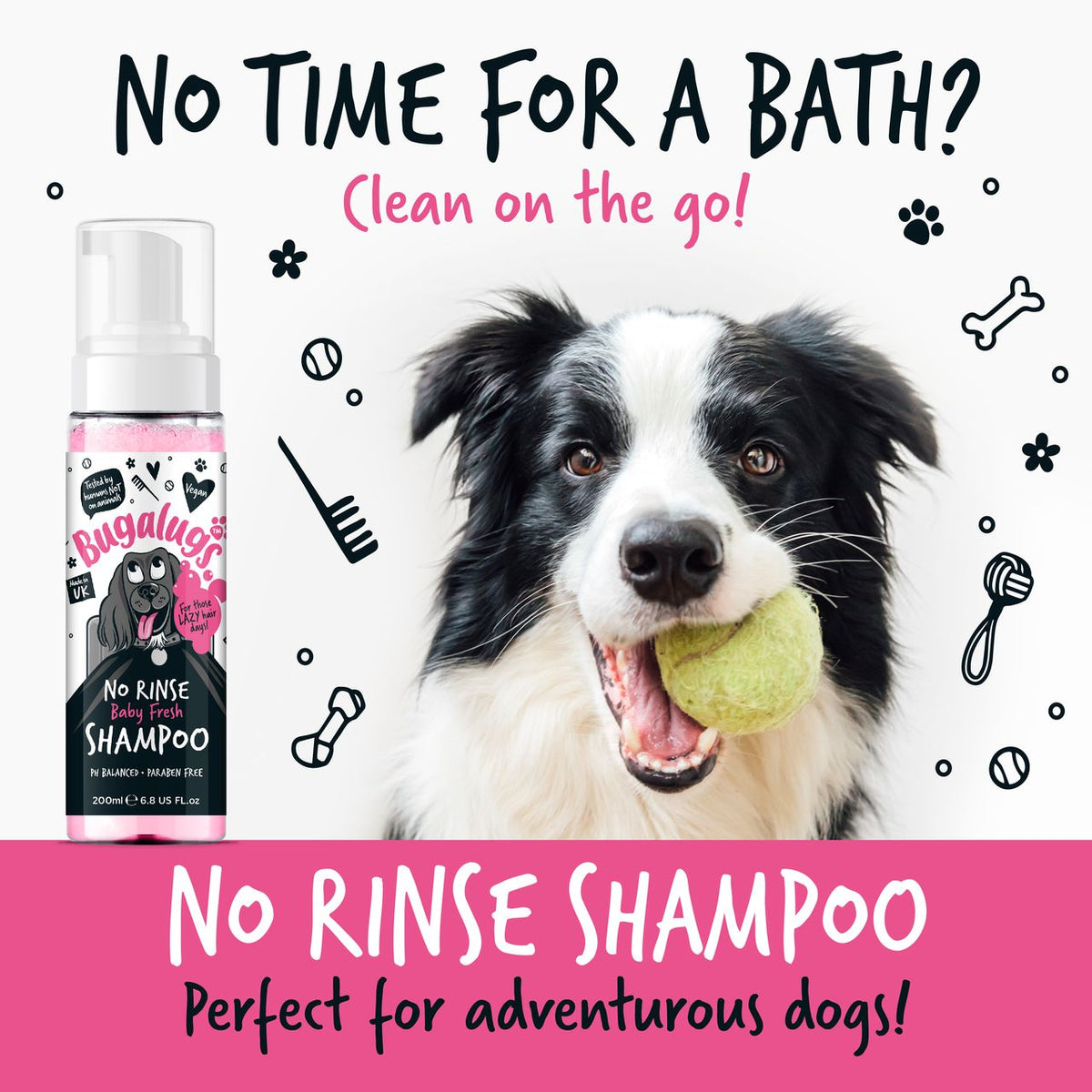 Bugalugs No Rinse Baby Fresh Dog Shampoo - 200ml
