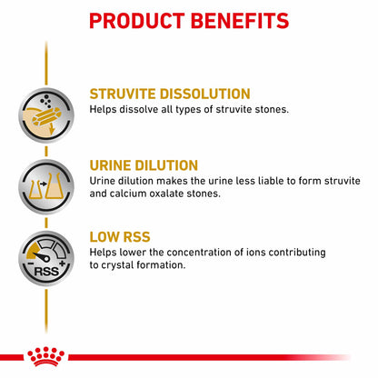 Royal Canin Veterinary Health Nutrition Urinary S/O Canine Wet Dog Food - 12x410g cans