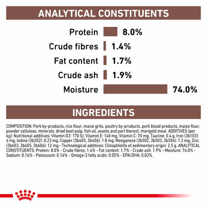 ROYAL CANIN Veterinary Gastrointestinal Low Fat Adult Wet Dog Food - 12x420g Cans