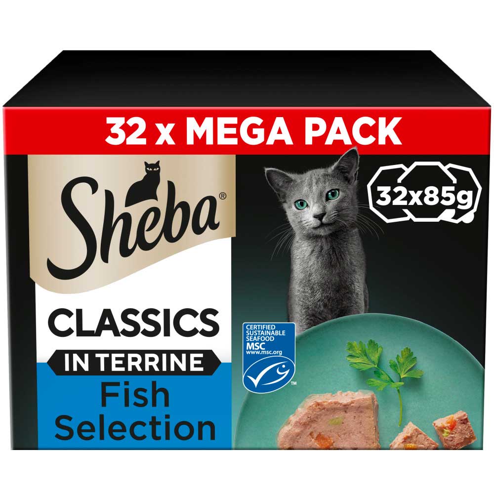 Sheba Sheba Classics Terrine Selection Adult Wet Cat Food pet food packaging